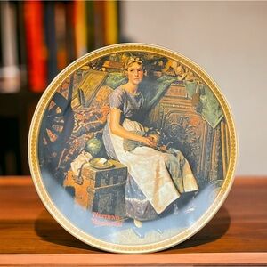 Vintage Collector Plate Norman Rockwell Dreaming in the Attic Bradford Exchange